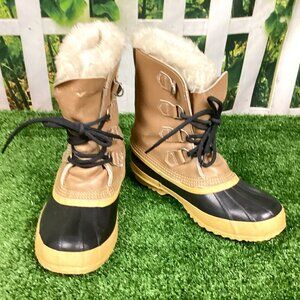 Sorel waterproof winter boots Tan Black 8